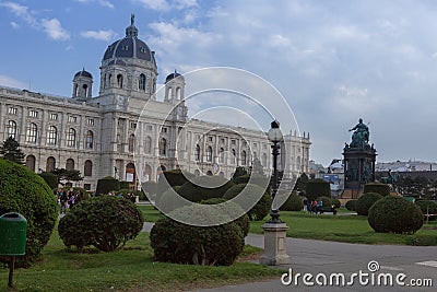 Museum of Art History. Famous Kunsthistorisches Museum in sunny day. April, 2013. Vienna, Austria Editorial Stock Photo