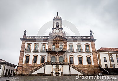 Museum of Betrayal of Tiradentes Square in Ouro Preto ,Brazil Stock Photo