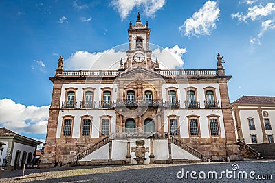 Museum of Betrayal of Tiradentes Square in Ouro Preto ,Brazil Stock Photo