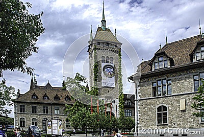 The Swiss National Museum in Zurich. Editorial Stock Photo