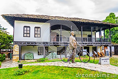 Museum in the bulgarian city troyan is situated in a reconstructed traditional house... Editorial Stock Photo