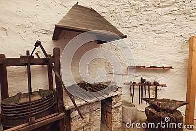 Museum exhibits in Pazin Castle, Croatia Editorial Stock Photo