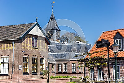 Museum and houses in the center of Urk Editorial Stock Photo