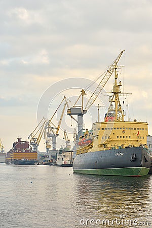 Museum Icebreaker Krasin. Editorial Stock Photo