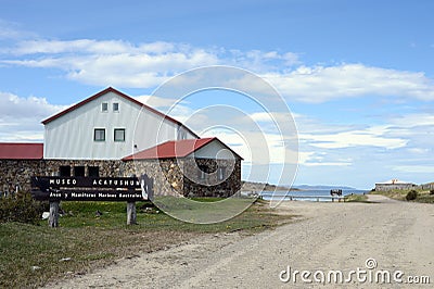 Museum of marine birds and mammals on the estate of Harberton. Editorial Stock Photo