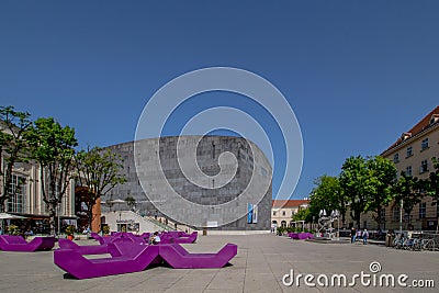 The Museum Quarter on a spring day in Vienna, Austria Editorial Stock Photo
