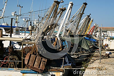 Museum of the ships. Fishing schooners Stock Photo