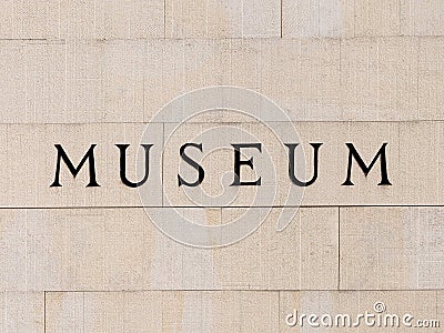 Museum Sign Stock Photo