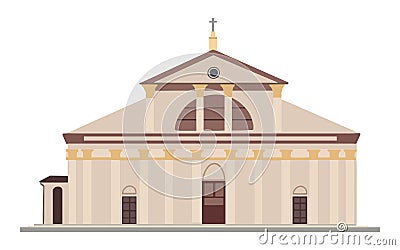 Museum of Technology and Science in Milan, Italy. Vector illustration. Vector Illustration