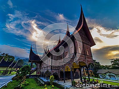 Museum of trditional house of west sumatera Indonesia Stock Photo