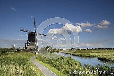 Museum windmill Blokweer Stock Photo