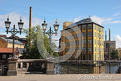 Museum of Work. Industrial landscape. Norrkoping. Sweden Editorial Stock Photo