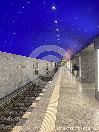 The Museumsinsel station on the U5 line, Berlin Germany Editorial Stock Photo