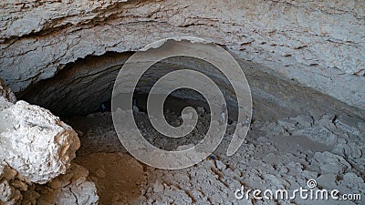 Musfur Sinkhole is the largest known sinkhole cave in Qatar.Amazing rock formation Stock Photo