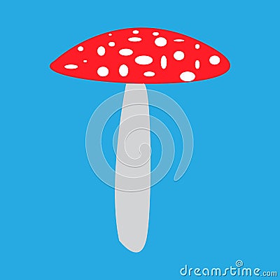 Mushroom fly agaric vector illustration Vector Illustration