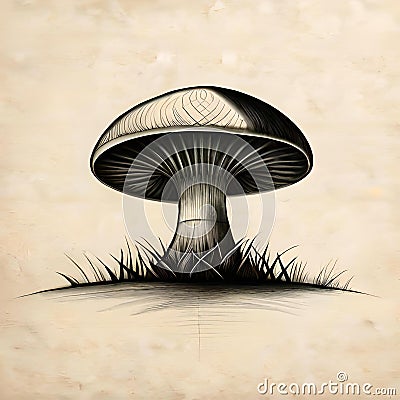 mushroom on the grass Stock Photo