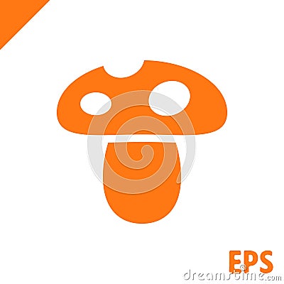 Mushroom icon stock vector illustration flat design Vector Illustration