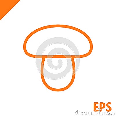 Mushroom icon stock vector illustration flat design Vector Illustration