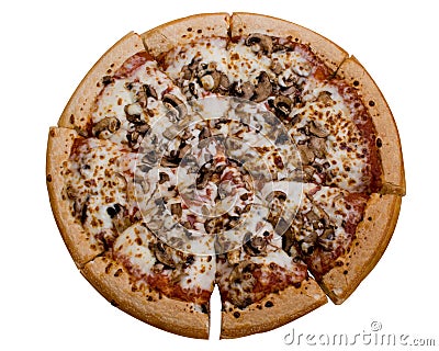 Mushroom Pizza Stock Photo