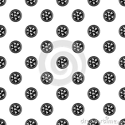 Mushroom pizza pattern vector Vector Illustration