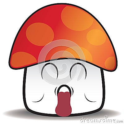 mushroom puking. Vector illustration decorative design Vector Illustration