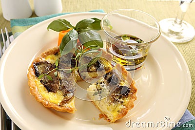 Mushroom Quiche Stock Photo