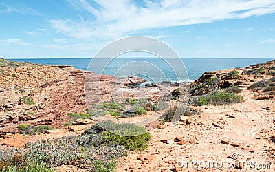 Mushroom Rock: Coastal Sandstone Stock Photo