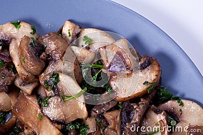 Mushroom saute Stock Photo