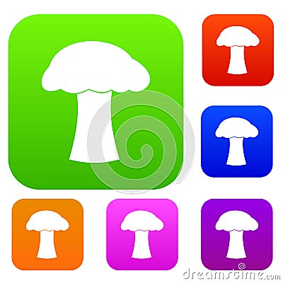 Mushroom set collection Vector Illustration