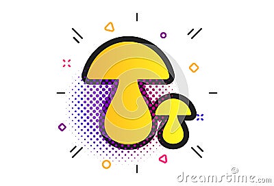 Mushroom sign icon. Boletus mushroom symbol. Vector Vector Illustration