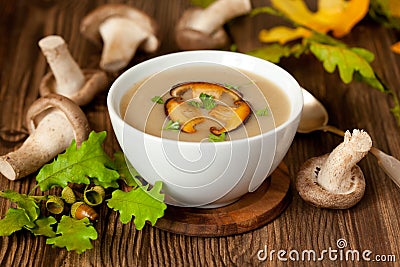 Mushroom soup Stock Photo