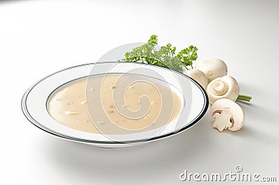 Mushroom Soup Stock Photo