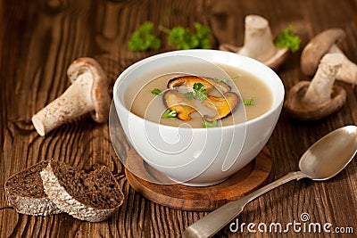 Mushroom soup Stock Photo