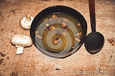 Mushroom soup Stock Photo