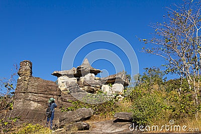 Mushroom stone beauty blue sky Stock Photo