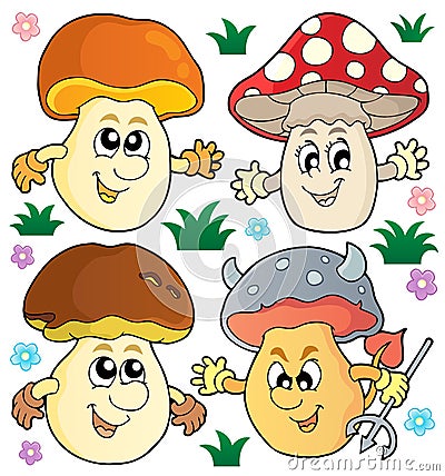 Mushroom theme collection 2 Vector Illustration