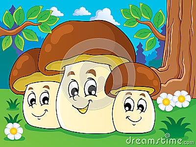 Mushroom theme image 8 Vector Illustration