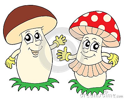 Mushroom and toadstool vector illustration Vector Illustration