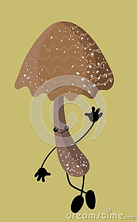 Mushrooms character magic autumn mushrooms for children s learning or logo for your design or mushroom business Stock Photo