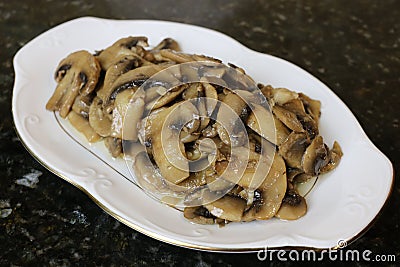 Mushrooms garlic Andalusian and Spanish cuisine