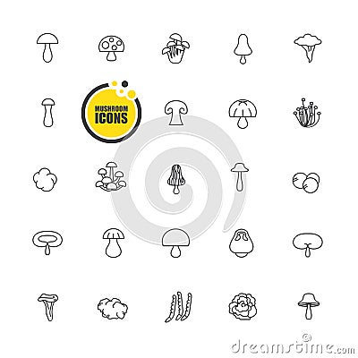 Mushrooms icon Vector Illustration