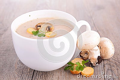 Mushrooms soup Stock Photo