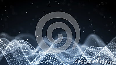 Music abstract background. Equalizer for music. Sound waves with music waves. 3D rendering Stock Photo