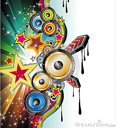 Music Background for Discoteque Flyers Vector Illustration