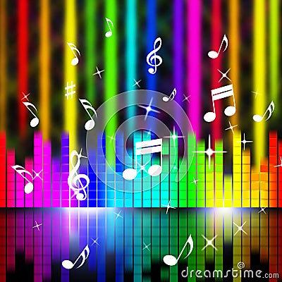 Music Background Means Playing Songs And Sounds Stock Photo