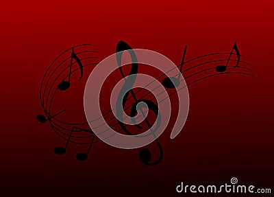 Music background with music notes Vector Illustration