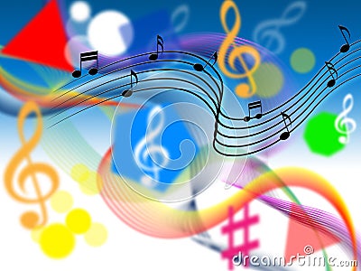 Music Background Shows Harmony Or Playing Tune Stock Photo