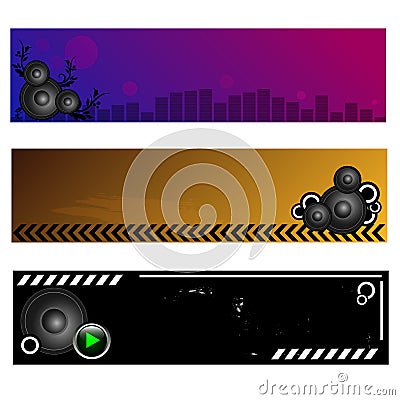 Music banners Vector Illustration