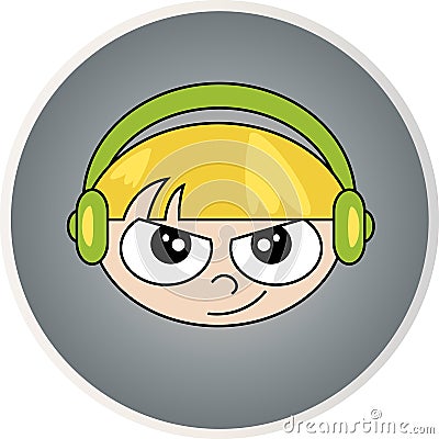 Music child. Vector Illustration