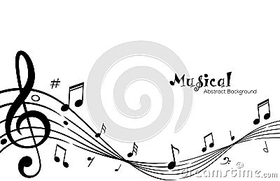 Music Choir notes Abstract Background Vector Illustration